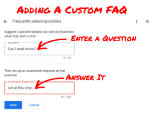 Adding an FAQ