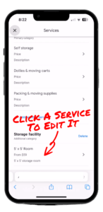 Google Business Profile Click a Service To Edit It On Mobile