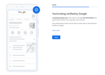 Google Business Profile Guide Chapter 1 you're being verified