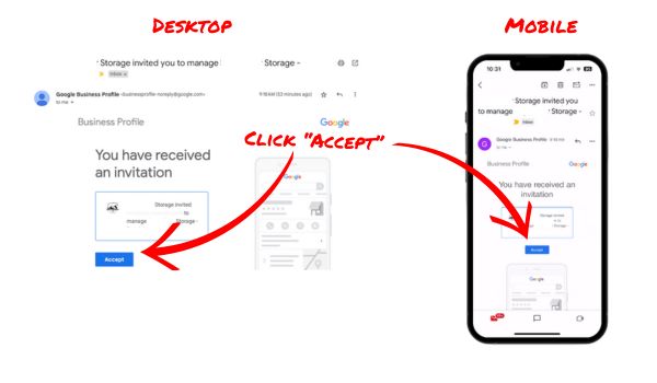 The Google Invite Looks Like this