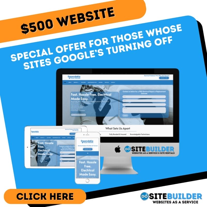DoSiteBuilder $500 Website