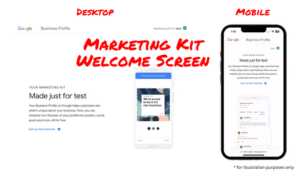 Google Marketing Kit Welcome Screen
