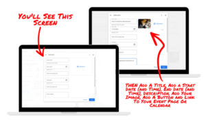 How To Add Your Event Posting Screens