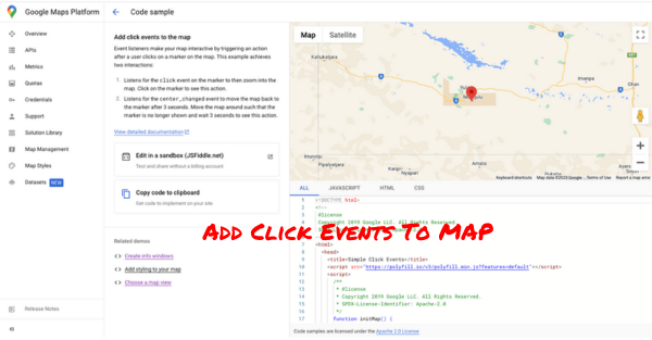 Add Click Events To Map