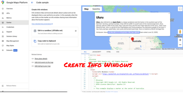 Create Info Window