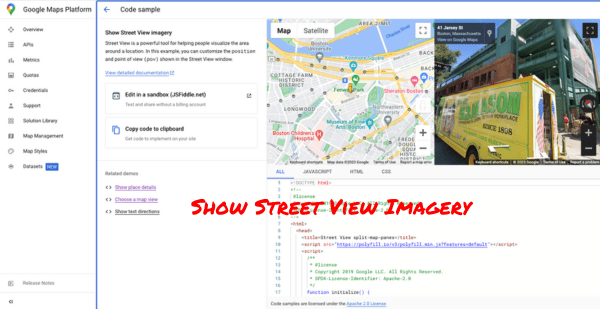 Show Street View Imagery